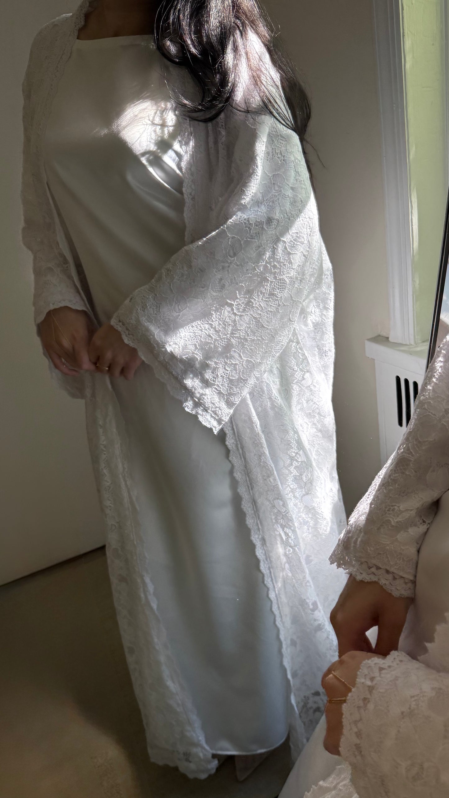 Pearl Lace Abaya - 2 piece set