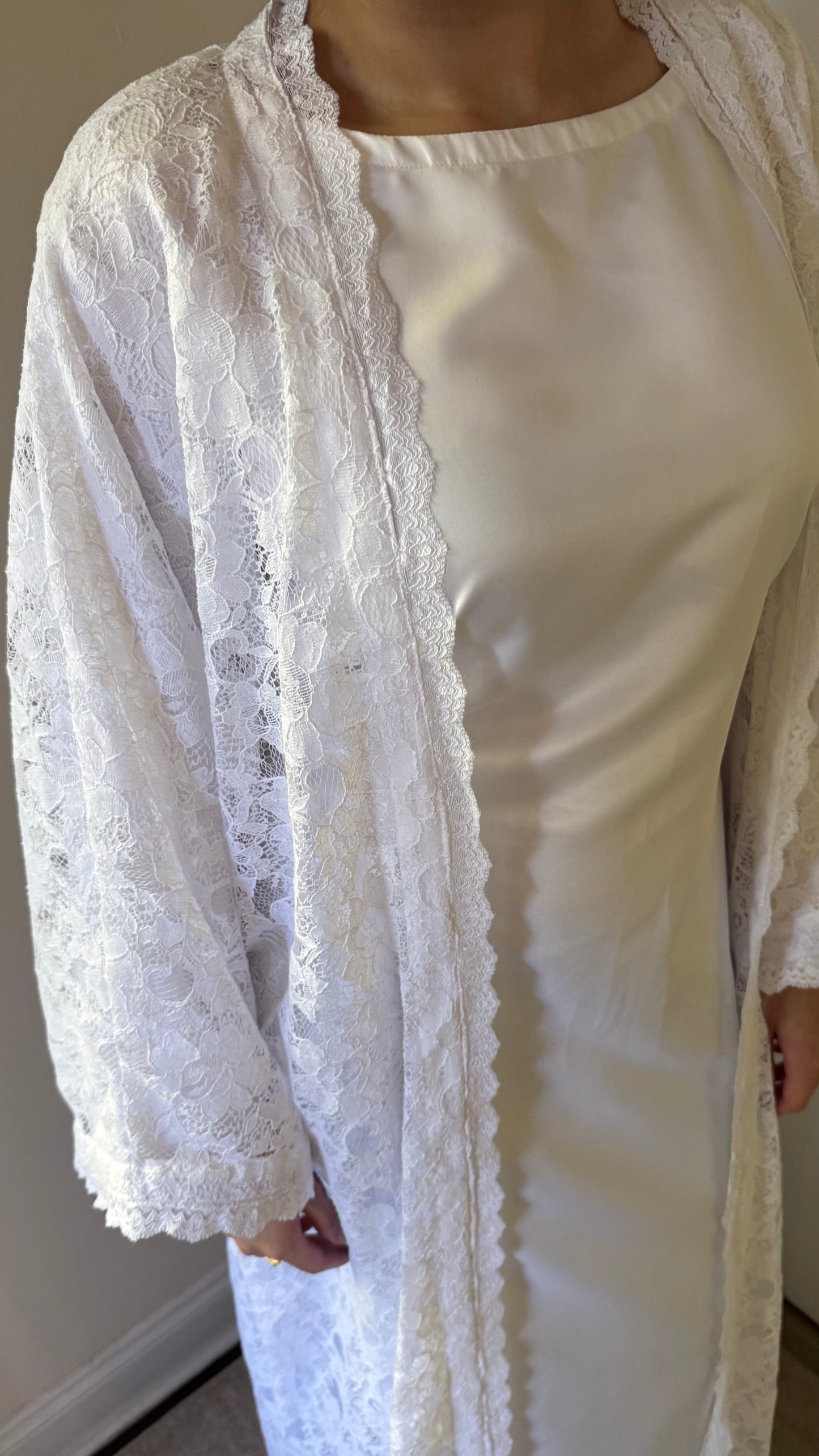 Pearl Lace Abaya - 2 piece set