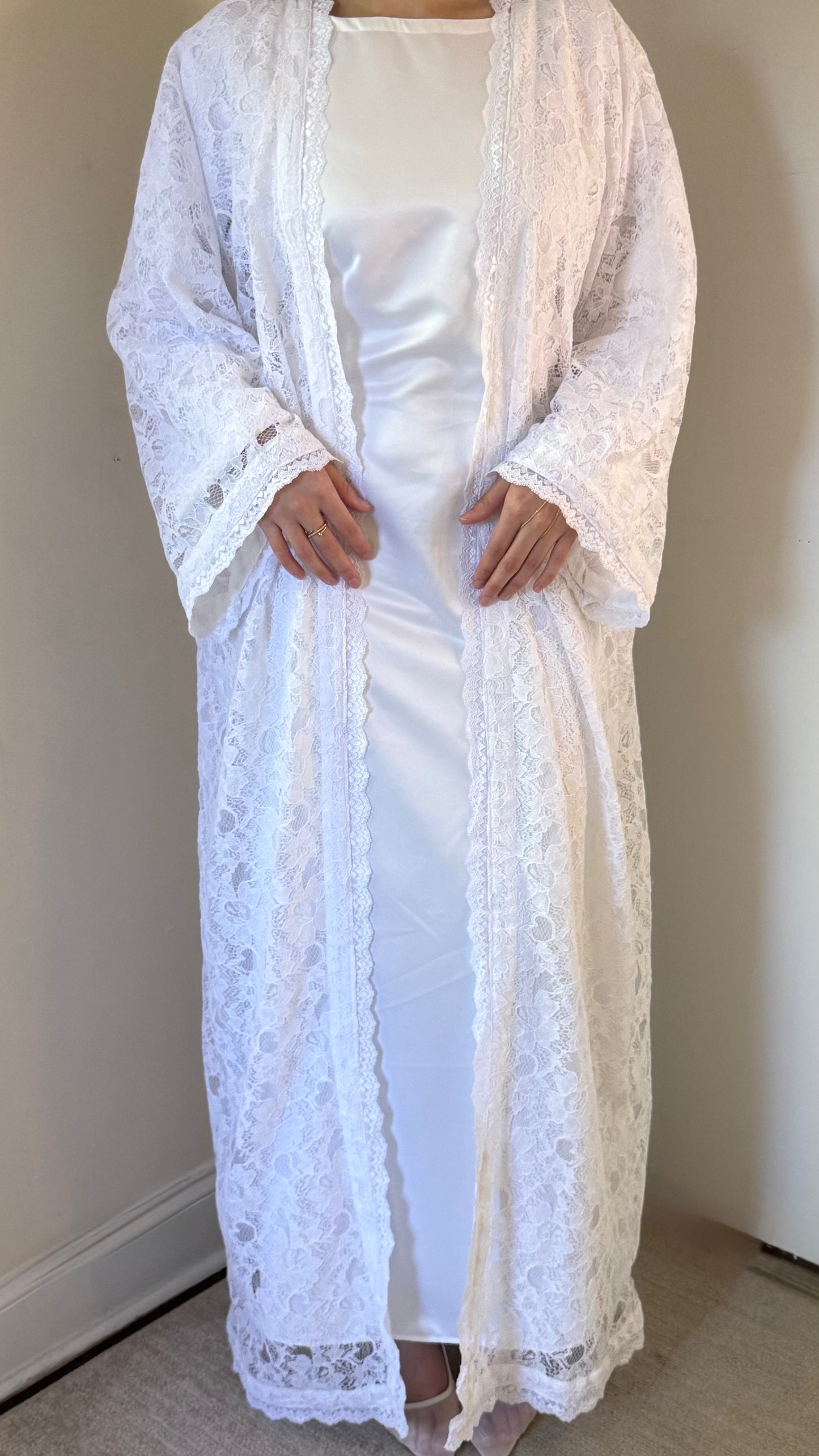 Pearl Lace Abaya - 2 piece set