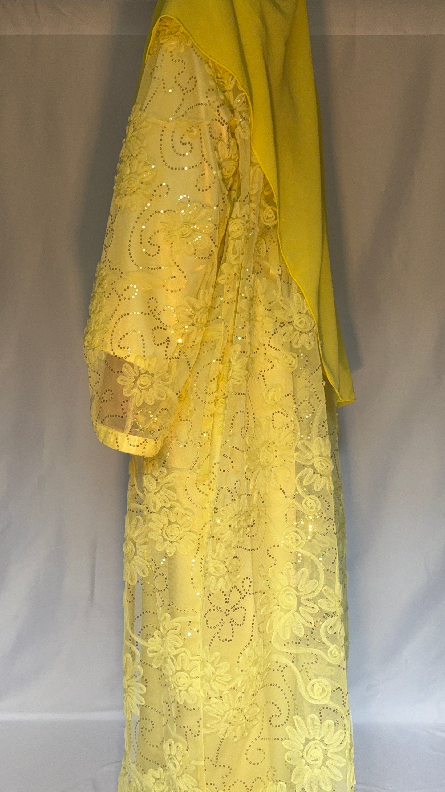Golden Soleil Abaya - 3 piece set