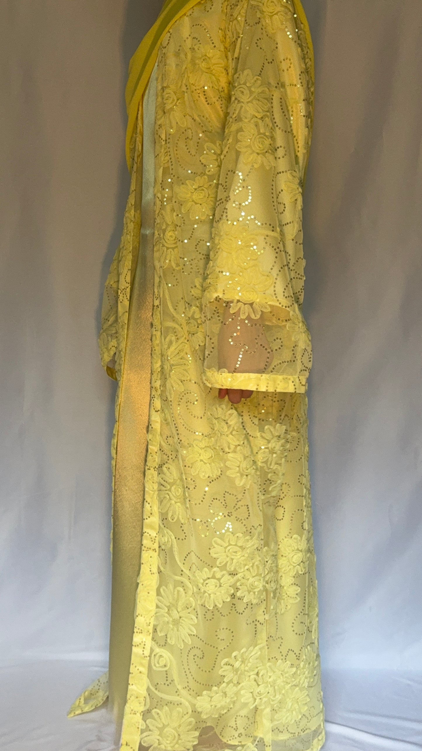 Golden Soleil Abaya - 3 piece set